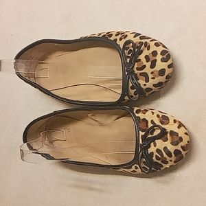 Market & Spruce leopard fur flats size 10